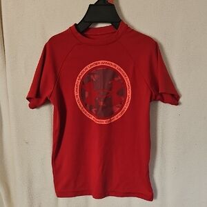 Under Armour Red Boys' Short Sleeve Performance Tee with Logo